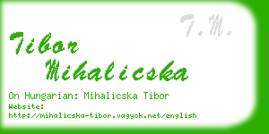 tibor mihalicska business card